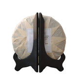 WUWEOT 6 Pack 7" Wooden Display Stand, Black Wood Easel Plate Holders to Display Pictures, Cook Books, Art, Dish, Certificates and More, Ideal Wedding, Home, Birthday, Party, Table Decorations WUWEOT