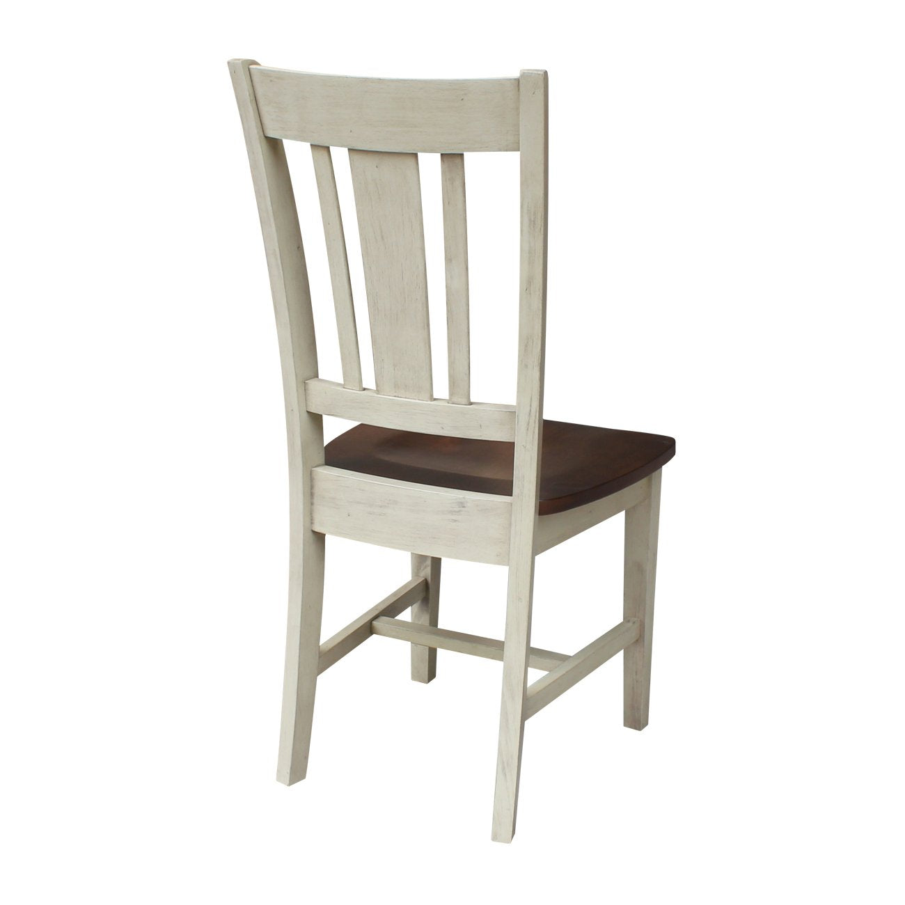 International Concepts San Remo Chair, Antiqued Almond/Espresso - WoodArtSupply