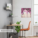 Pznen Rustic Farmhouse 2-Gang Wall Plate Double Toggle Switch Covers Farm Purple Lilac Floral Flowers on Country Wooden Light Switch Covers for Bedroom Bathroom Pznen