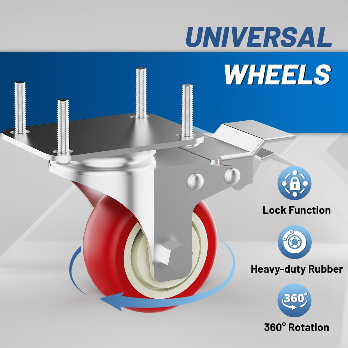 Rumetol Metal Storage Cabinet with Wheels,71" Garage Cabinets with 4 Adjustable Shelves and Lockable Doors,Black Locking Cabinet Suitable for Garages,Home,Office Rumetol