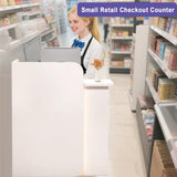 BFECGDXT Small Reception Desk with Counter, Modern L-Shaped Front Desk with Lockable Drawer, Retail Counter for Salon, Clothing Beauty Right Corner 39.4in BFECGDXT