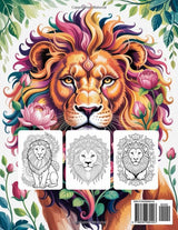 Lion Coloring Book for Adults: A Majestic Journey of Strength, Beauty, and Relaxation: 50 Detailed and Powerful Lion Designs for Stress Relief, Mindfulness, and Creative Expression Majosta