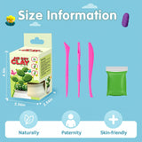 Air Dry Clay for Kids - 12 Plants DIY Modeling Clay Kit with Sculpting Tools & STEM Tutorials - Ultra Light, Soft, Safe - Back to School Classroom Supplies, Home Party, Birthday Gifts for Ages 3-12+ DMTXCRP