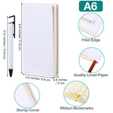 Honoson 12 Pcs Sublimation Journal Blank Gift Include 4 Pcs A6 Sublimation Notebooks Blank 200 Pages and 8 Sublimation Pens Gift for Christmas Office school Supplies Party Favor 6.9x3.9'' Honoson