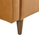 Modway Impart Upholstered Genuine Leather Loveseat in Tan Modway