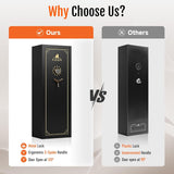 KAER 25 Biometric Gun Safe for Rifles and Pistols, Large Gun Cabinet for Home Rifle, Quick Access Gun Safe with Fingerprint, Rifle Safe with Removable Shelf and Pistol Pocket [No Assembly Required] KAER