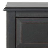 Safavieh Home Collection Everly Drawer Distressed Black 1-Drawer 2 Removable Baskets Side Table Safavieh