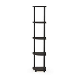 Furinno Turn-N-Tube 5 Tier Corner Display Rack Multipurpose Shelving Unit, 1-Pack, Espresso/Black Furinno