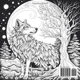 Wolves Of The Aurora: A Fantasy Coloring Book About Wolves Majosta