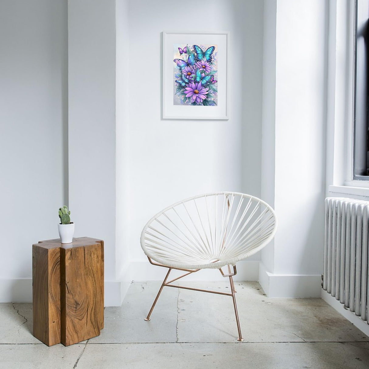 MBNTJHT DIY Butterfly Diamond Art Kits for Adults Beginners,Easy Flowers 5D Round Drill Diamond Painting Kits on Canvas,Butterfly and Floral Gem Art Kits for Home Wall Decor 12X16 Inch. MBNTJHT