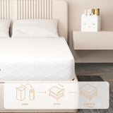 LIYIH 8 Inch Full Mattress,137 * 190cm,8 inch Thick,Memory Foam Mattress, Relieves Back Pain,Good air Permeability,CertiPUR-US Certified,White 【2025 New Version】 LIYIH