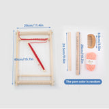 SnowTing Weaving Loom Kit, 15.6 x 10.1 x 1.2 Inch Large Wooden Weaving Frame for DIY Tapestry, Multi-Craft Hand-Knitting Loom Machine for Adults & Beginners DIY Wall Art, Home Decor, and Art Projects SnowTing