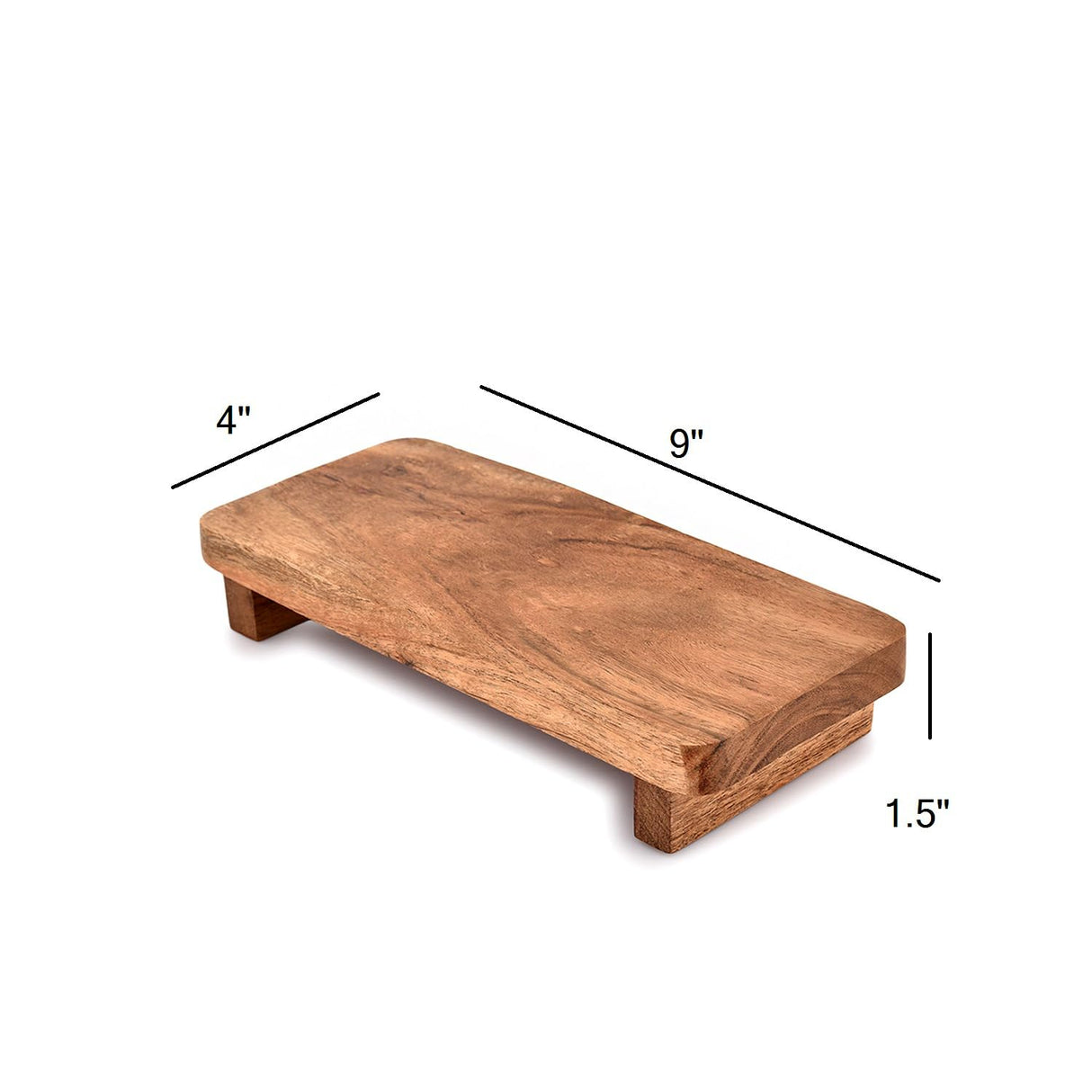 Samhita Display Stands Acacia Wood Modern Farmhouse Décor Displays Decorations for Rustic Home and Kitchen Décor (9" x 4" x 1.5") Samhita