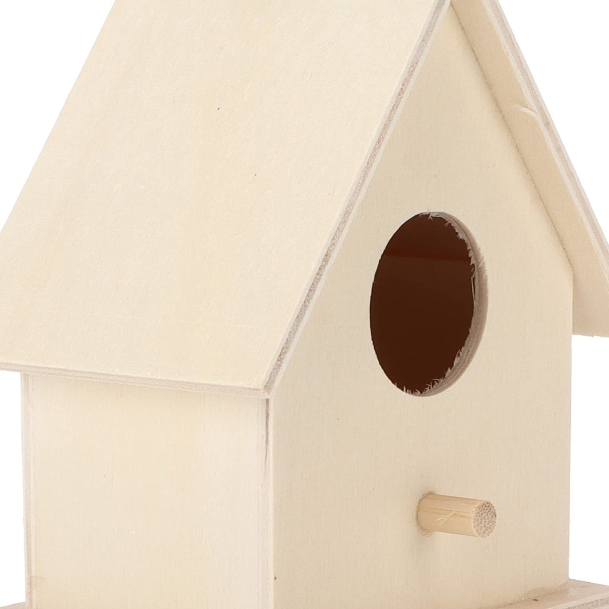 Mini Wooden Bird House, Hanging Birdhouse Nesting Box Natural Unfinished Wood Bird Nests DIY Ornament Crafts for Outdoor Garden Courtyard Decoration Hapivida