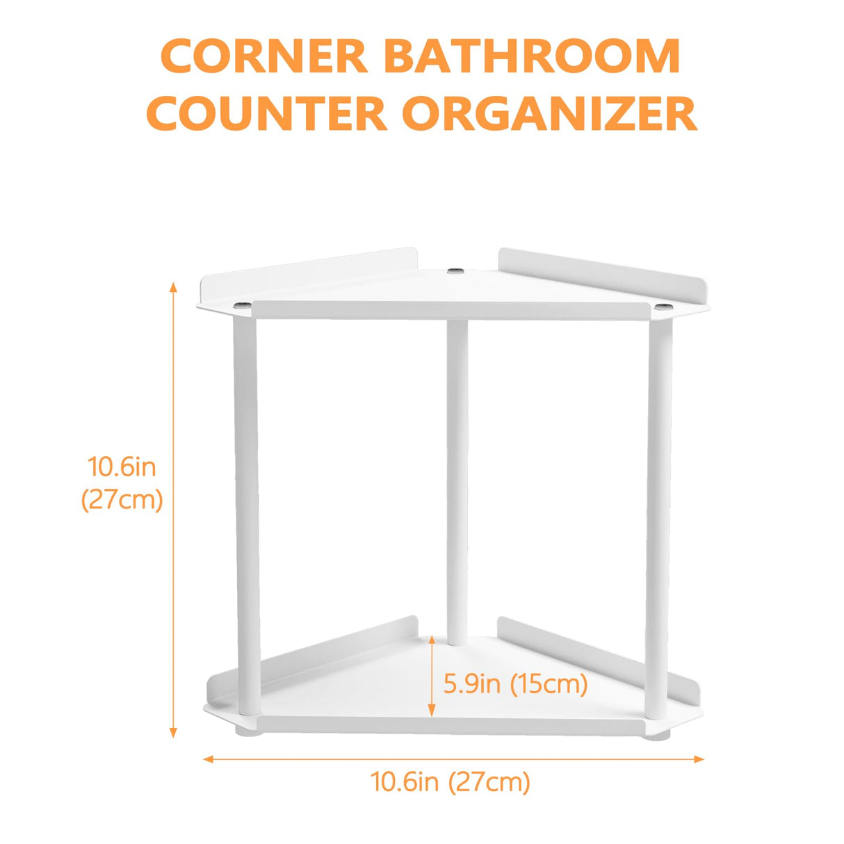 FLE Corner Bathroom Counter Organizer, Bathroom Organizer Countertop,Countertop Storage Shelf for Bath, Kitchen, Living Room, Bedroom FLE