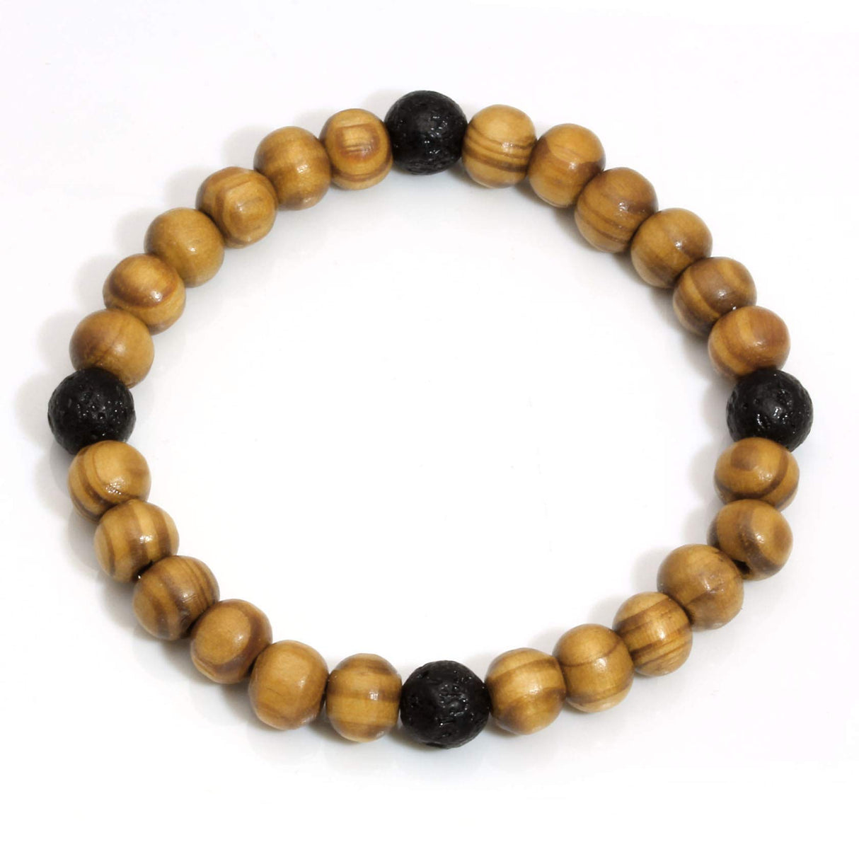 MILAKOO 4Pcs Lava Rock Stone Beads Essential Oil Diffuser Bracelet for Men Women Wood Beads Bracelet MILAKOO