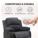 Anthato Manual Reclining Sectional Sofa Set, Living Room Furniture Sets, L-Shaped Sectional Couch & Chair, Comfy 7-Seat Corduroy Fabric Recliner Couch with Coffee Table/Cup Holders for Office, Grey Anthato