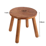 zaowofires Round Solid Wooden Step Stool， Garden Stool，11.8''H,Plant Stool ，Wood Stool Legs Detachable for Plant Stand, Kitchen, Bathroom，Bedroom，Livingroom (Walnut, 11.8inch) zaowofires