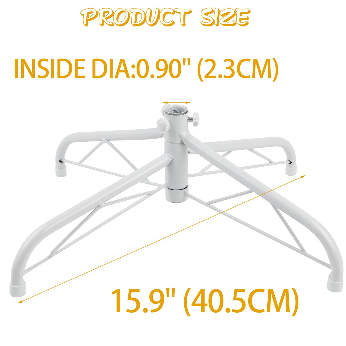 CCINEE Metal Christmas Tree Stand, Universal Folding Xmas Tree Stand 15.7 Inch Replacement Tree Stand Base for 3 Ft to 6 Ft Christmas Artificial Trees Fake Tree, White CCINEE