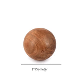 NIRMAN Decorative Acacia Wood Round Balls Set of 3 for Christmas Decorative Bowls Table Centerpiece | Coffee Table and House Décor (Set of 3), (3" x 3" x 3") NIRMAN