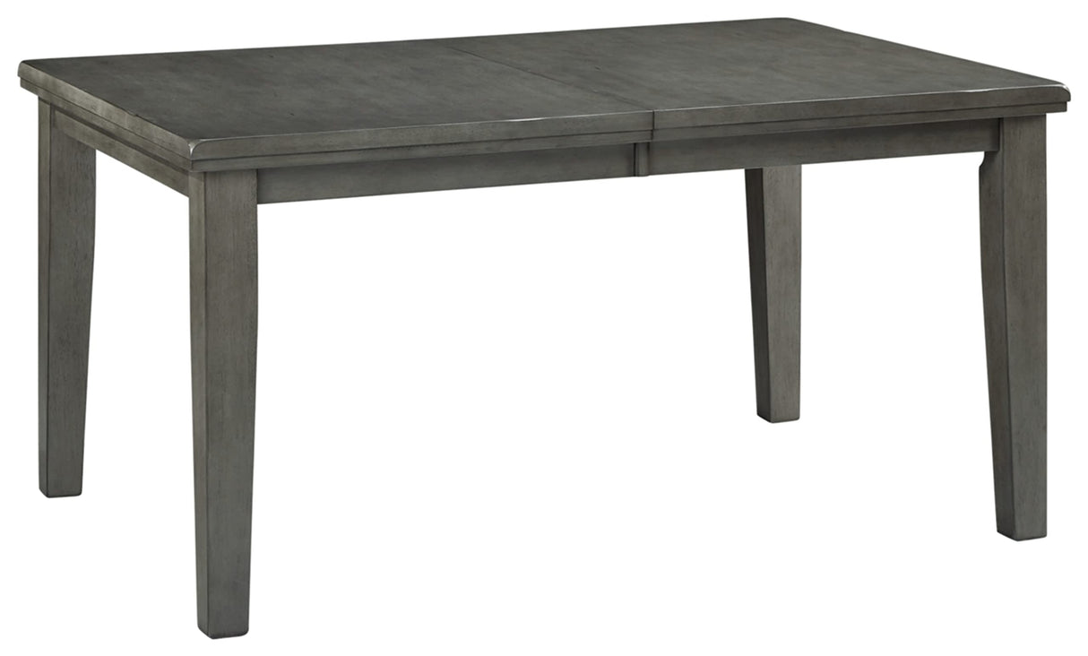 Signature Design by Ashley Hallanden Modern Farmhouse Dining Room Butterfly Extension Table, Dark Gray Signature Design by Ashley