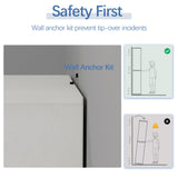 Blini 3-Shelf Tall Bookcase in White - Stylish Wooden Storage Solution for Home & Office blini