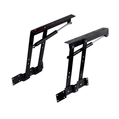 2pcs Folding Lift up Top Coffee Table Lifting Frame Desk Mechanism Hardware Fitting Hinge Spring Standing Rack Hinge Rack Bracket (Gas Hydraulic)