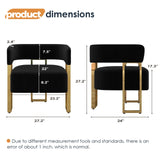 AODAILIHB Mid Century Sherpa Boucle Accent Chair Set of 2, Modern Upholstered Armchair Black Bucket Chair Comfy Side Chair Arm Chairs for Living Room, Office, Club, Reading Nook (2, Black) AODAILIHB