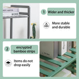 MCBAOB Bamboo Shelf, 4-Tier Bookcase Storage Shelves, Small Book Rack Shelving Unit, Multipurpose Storage Display Shelf for Bathroom Kitchen Living Room Office, 25W x 35D x 100H (4-Tier Natural) MCBAOB