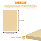 Caprihom Large Pizza Stone 20" x 13.5" Pizza Stone for Grill Rectangular Thick (0.67”) Baking Pizza Stone for Oven Heavy Duty Cordierite Stone, Ideal for Baking Pizzas - Includes Scaper Caprihom