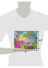 Just Smarty Preschool Puzzles for Toddlers 2-4 Set of 2 | Fun Shapes Ocean Puzzle and Zoo Puzzle 7 Pieces Each with Tray | Kids Puzzles Ages 2-4 | Educational and Learning Puzzles Kindergarten Level 2 Just Smarty