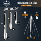 Tongs For Cooking - Heat Resistant 600 Degrees Stainless Steel Kitchen Tong,Heavy Duty Metal Locking Tongs - Perfect for Food,Salad and BBQ set of 3 (7",9" and 12") Dishwasher Eddeas