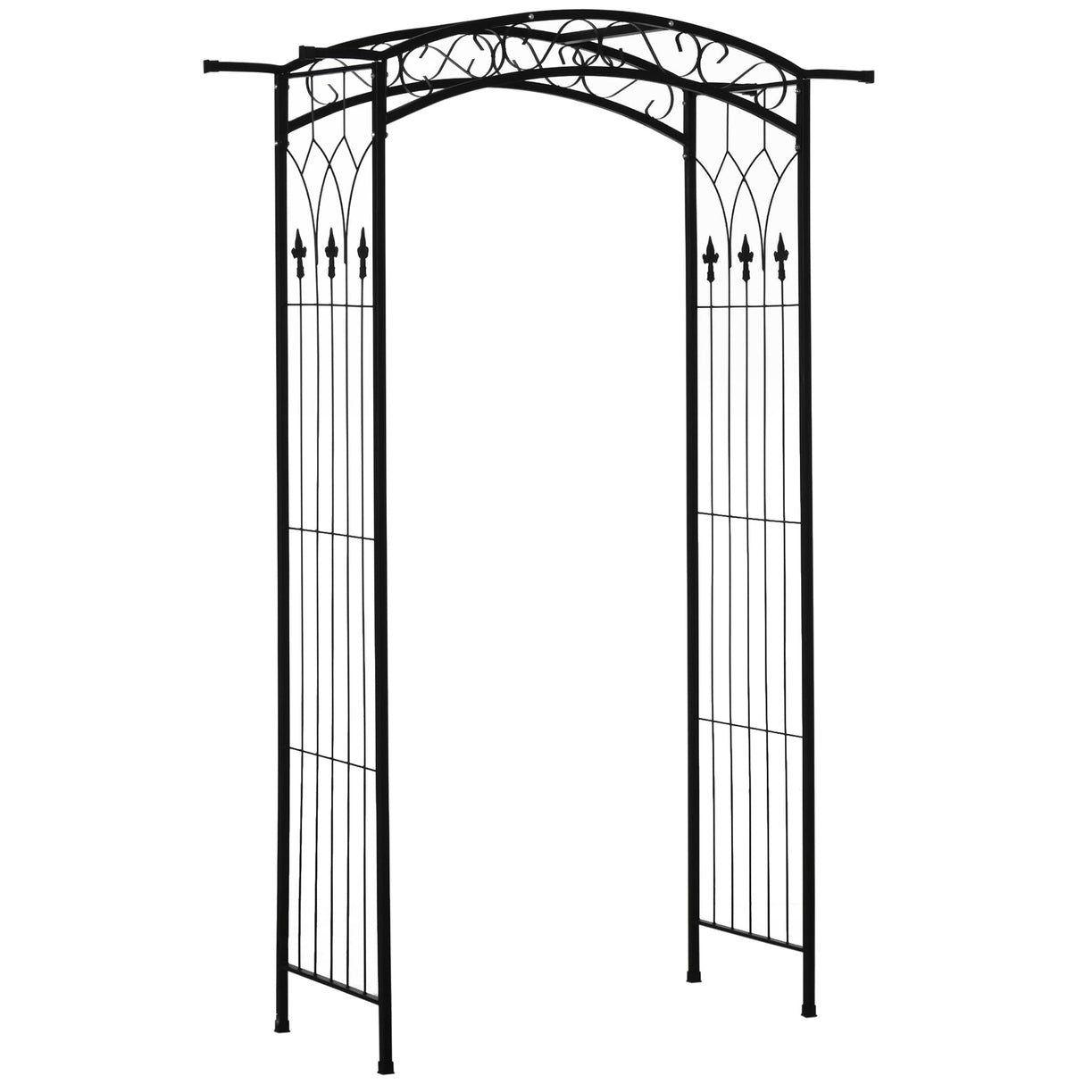 Outsunny 7Ft Garden Arch Arbor, Metal Arch Trellis for Climbing Vines, Garden Archway for Wedding, Bridal Party, Ceremony Outsunny