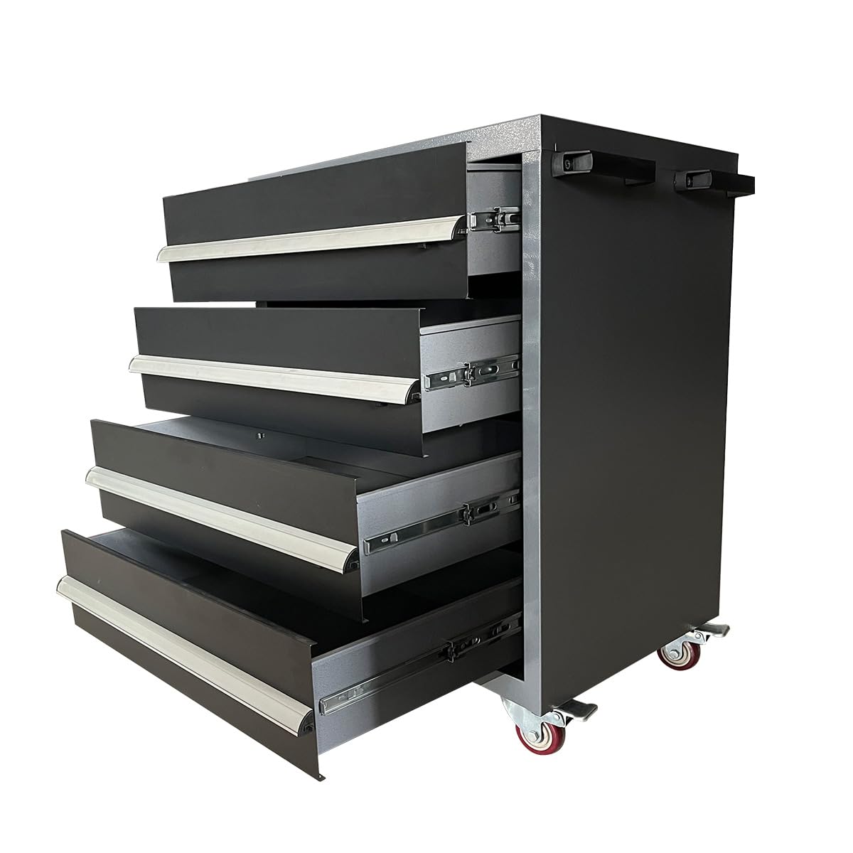 JZD Metal Garage Storage Cart with 4 Locking Drawers
