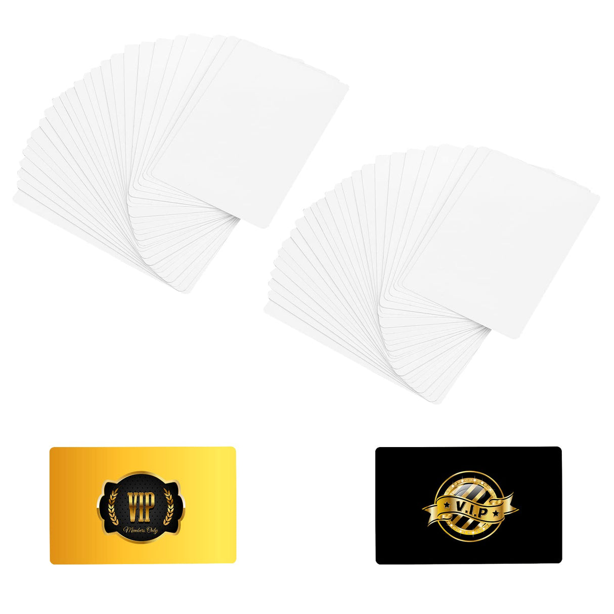 KINBOM 50pcs Sublimation Metal Business Cards, Double-sided Sublimation Blank Card, Blank Metal Card with 0.22mm Thick for Office Customization Promotional Business VIP Cards KINBOM