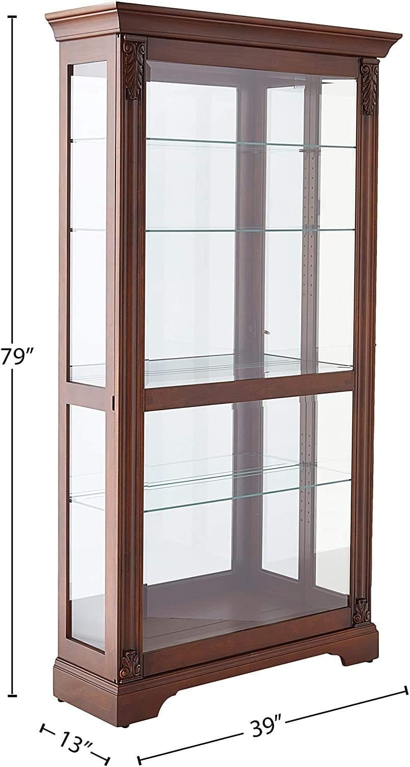 Howard Miller Cohen Curio Cabinet, Large, Tuscany Cherry Howard Miller