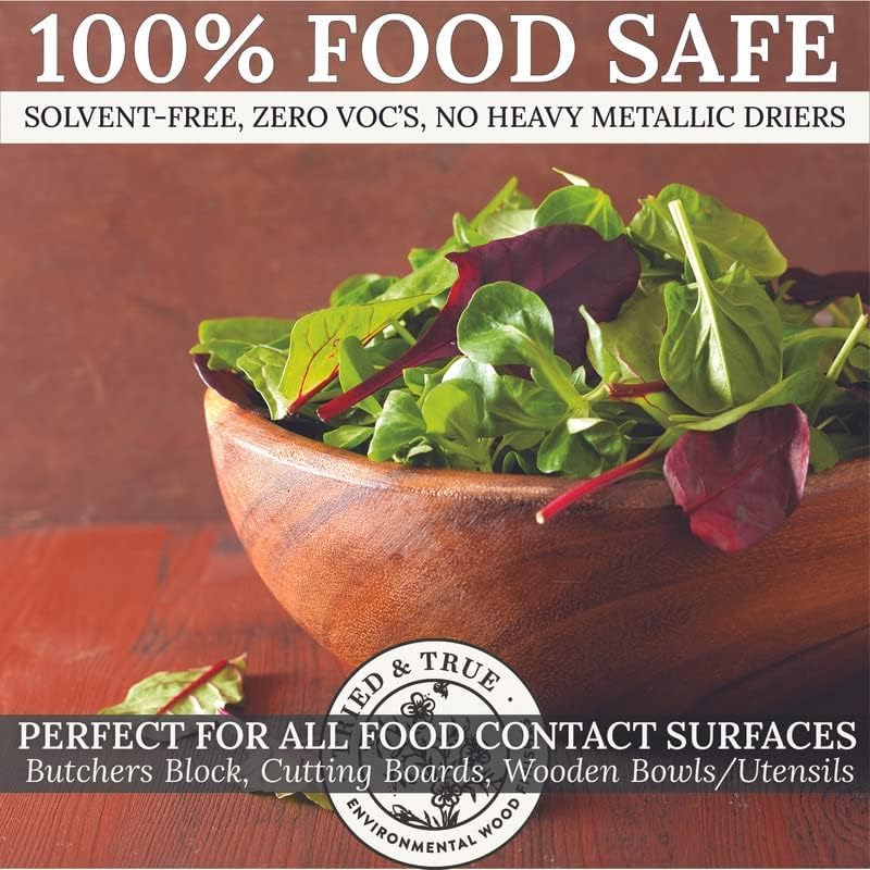 Tried & True Superior Varnish Oil Wood Finish & Sealer, 8 oz. - Natural Pine Resin & Linseed Oil, Ideal for Interior Furniture, Tables, Countertops - Tried & True