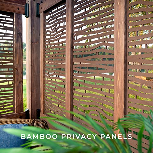 Backyard Discovery Brown Bamboo Decorative Screen Panel (Six Panels Included)