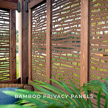 Backyard Discovery Brown Bamboo Decorative Screen Panel (Six Panels Included)