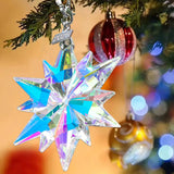 2025 Annual Christmas Ornaments Crystal Snowflake Star, Sparkly Crystal Ornaments for Christmas Tree, Beautiful Christmas Ornaments for Women Girls JUNQIU US
