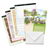 Katy Sue Pretty Petals Picket Fence Card Making Kit. Contains 8 Shaped Cards, 2 Sheets of Die Cut Decoupage, Foam Pads, 8 Envelopes & Instructions. for Card Making Supplies & Card Crafting Katy Sue