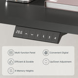 FLEXISPOT EN2 Electric Stand Up Desk 48 x 30'' Whole-Piece Desktop Standing Desk Standing Height Adjustable Desk with Desk Clamp Power Strip, Cable Management (Gray Frame + 48" Black Top, 2 Packages) FLEXISPOT