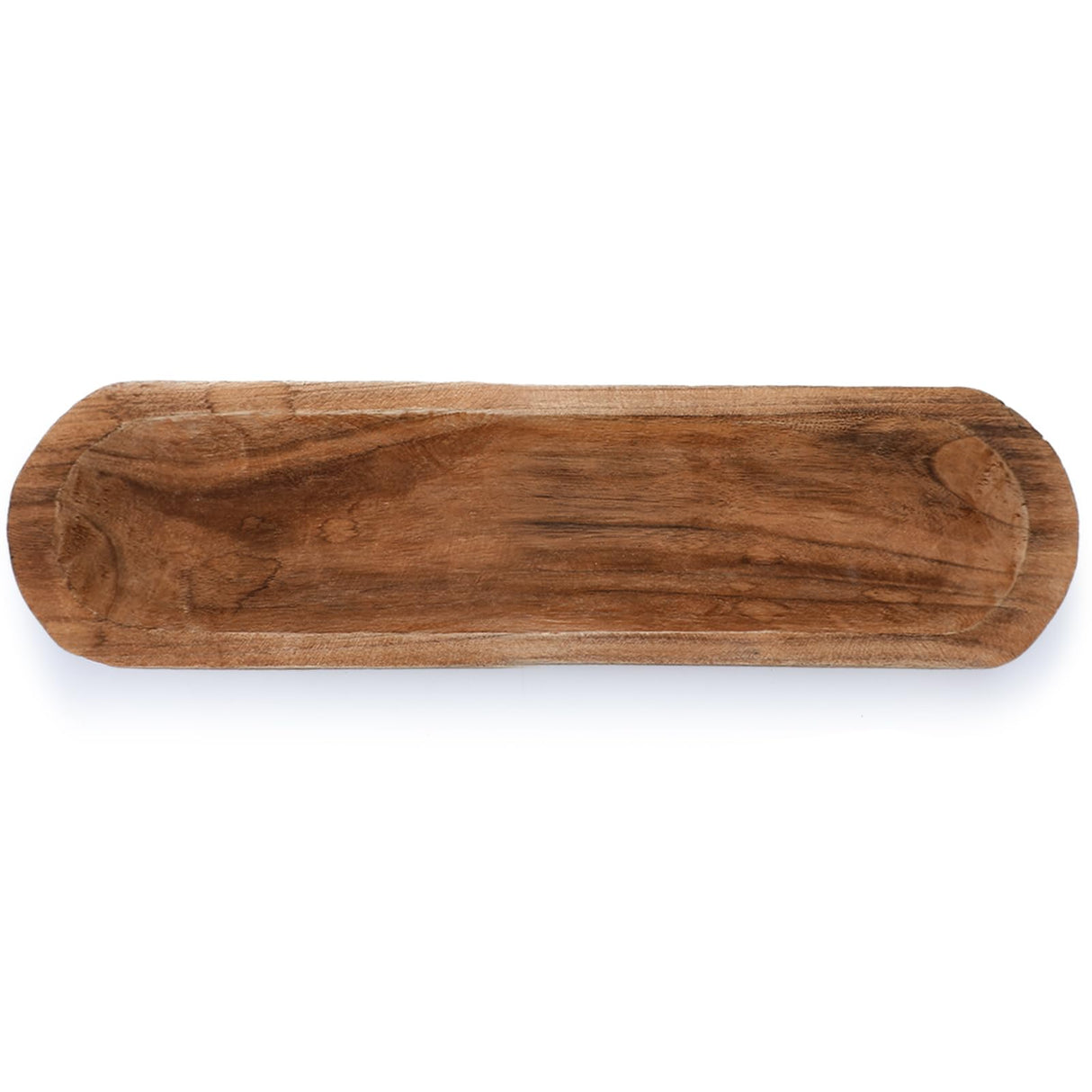 Xaatren Large Wooden Dough Bowl Decorative Wooden Bowl Rustic Long Dough Bowls Decor for Farmhouse Home Dining Table Centerpiece Living Room Kitchen Decorations(20 x 6 Inch,Brown) Xaatren