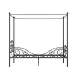 DHP 4020959 Sturdy Bed Frame, Twin, Pewter DHP