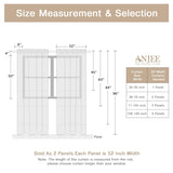 Anjee 4 Panels White Sheer Curtains 108 inches Long Rod Pocket Semi Sheer Curtain Translucency Balance Privacy Voile Window Drapes for Outdoor Patio Yard Glass Dining Room Living Room, 52 x 108 Inch Anjee