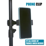 GLEAM Sheet Music Stand - Full Metal with Carrying Bag, Phone Holder, Sheet Music Folder and Clip, 5 in 1 Desktop Book Stand GLEAM