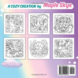 Whimsy Friends: A Cozy & Cute Coloring Book for Adults and Teens Featuring Adorable Animals, Dreamy Seaside Hideaways, and Whimsical Moments for Relaxation and Stress Relief WoodArtSupply