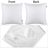 Thmyo 4-Pack 100% Cotton Comfortable Solid Decorative Throw Pillow Case, Square Cushion Cover Pillowcase Sublimation Blank Pillow Covers Christmas DIY Throw Pillowcase for Bed(18x18inch/45x45cm,White) Thmyo