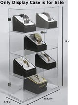 4 Tier Transparent Acrylic Display Case with Lock,Clear Show Case for Collectible, Vertical Curio,See-Through Locking Cabinet,Dustproof Protection 10.25 x 4.25 x 18.25 Inches Display case