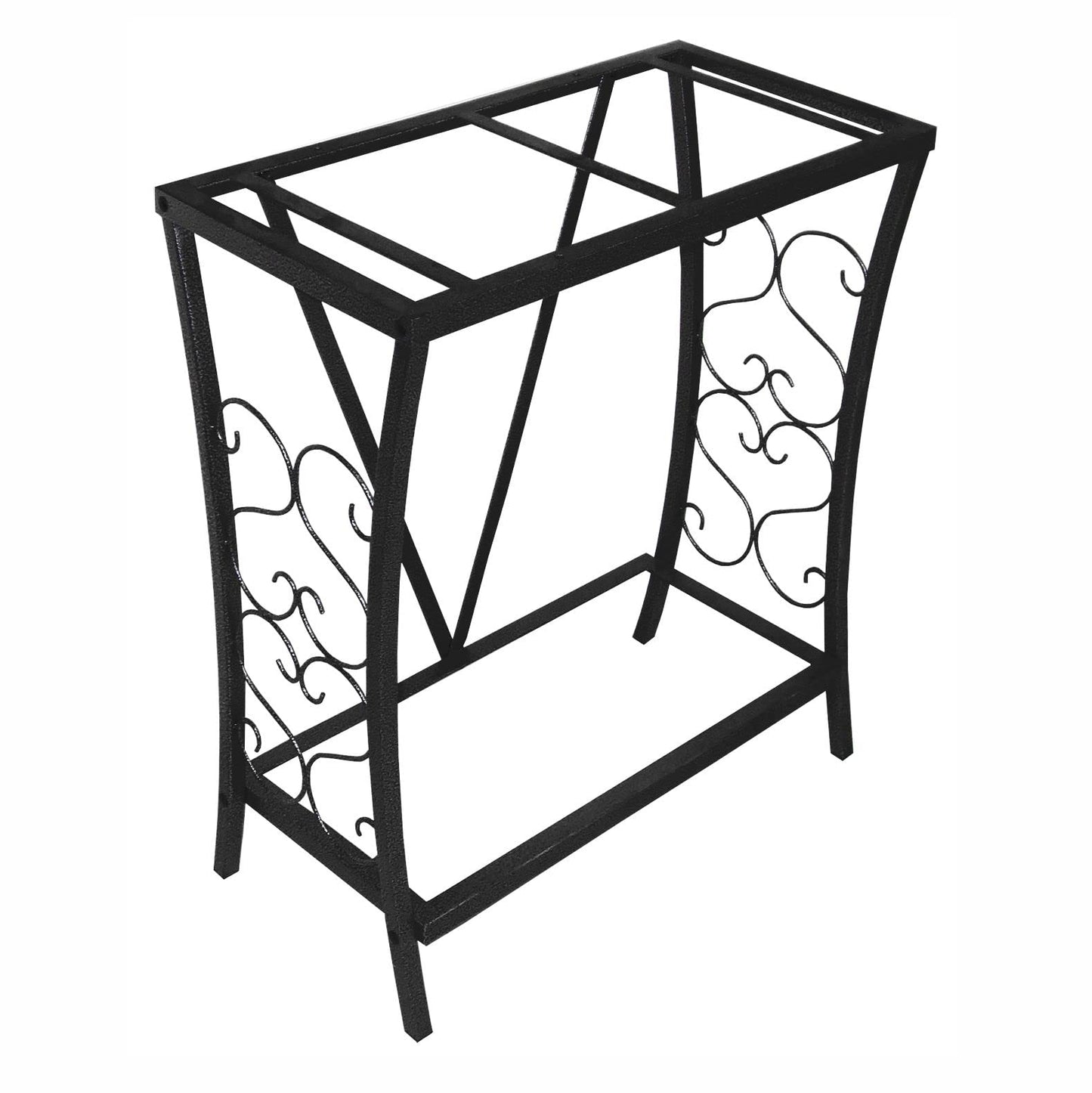 Aquatic Fundamentals 20 Gallon Metal Aquarium Stand, 24.3" L x 12.5" W, Black - WoodArtSupply